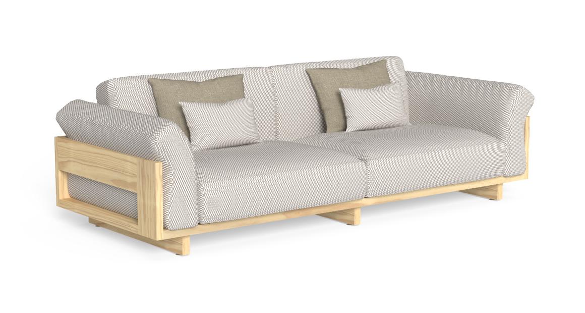 Argo Wood 3 Seater Sofa