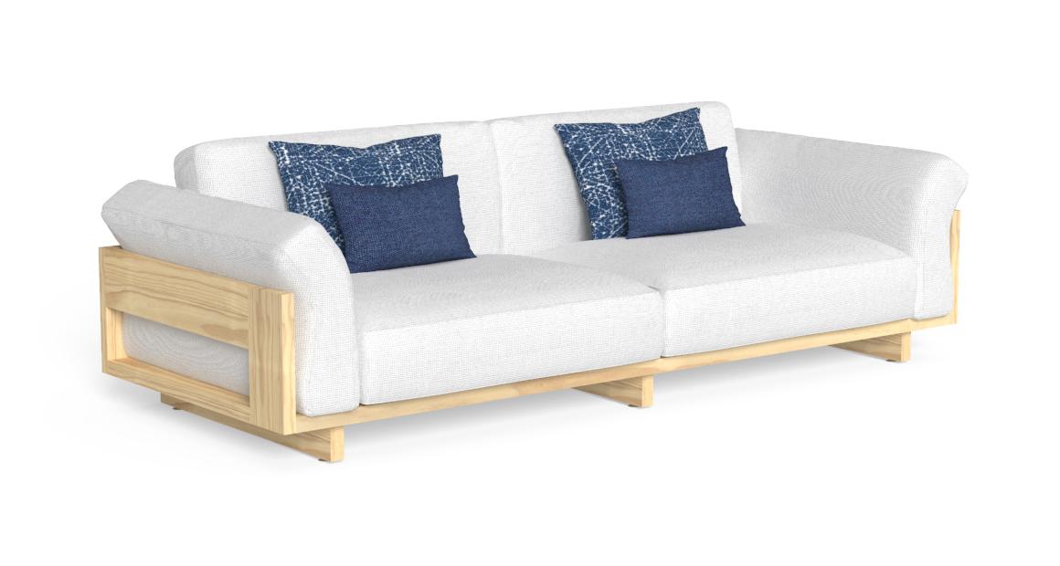 Argo Wood 3 Seater Sofa