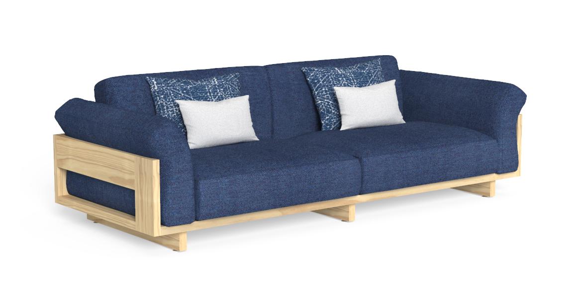 Argo Wood 3 Seater Sofa